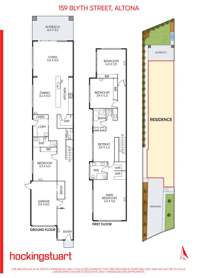 Floorplan of Homely townhouse listing, 159a Blyth Street, Altona VIC 3018