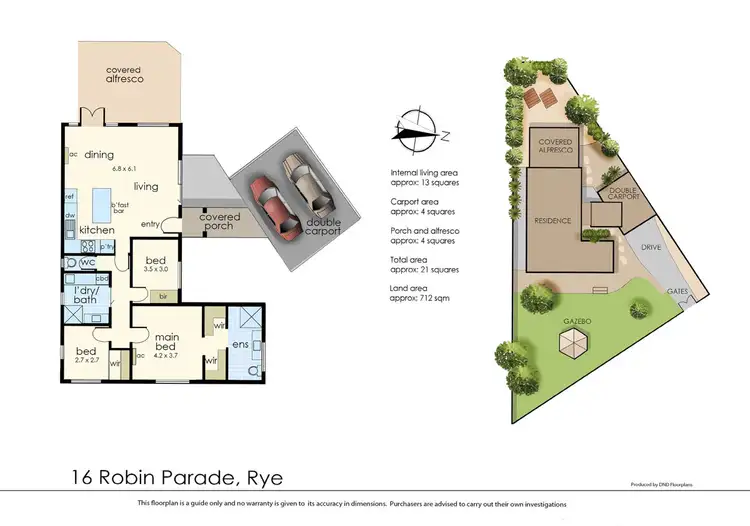 Floorplan of Homely house listing, 16 Robin Parade, Rye VIC 3941
