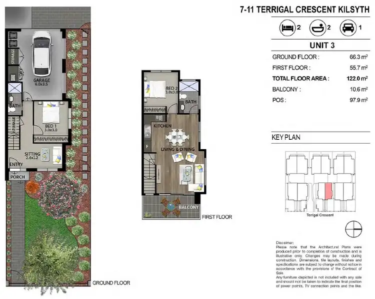 Floorplan of Homely townhouse listing, 3/7-11 Terrigal Crescent Kilsyth, Kilsyth VIC 3137