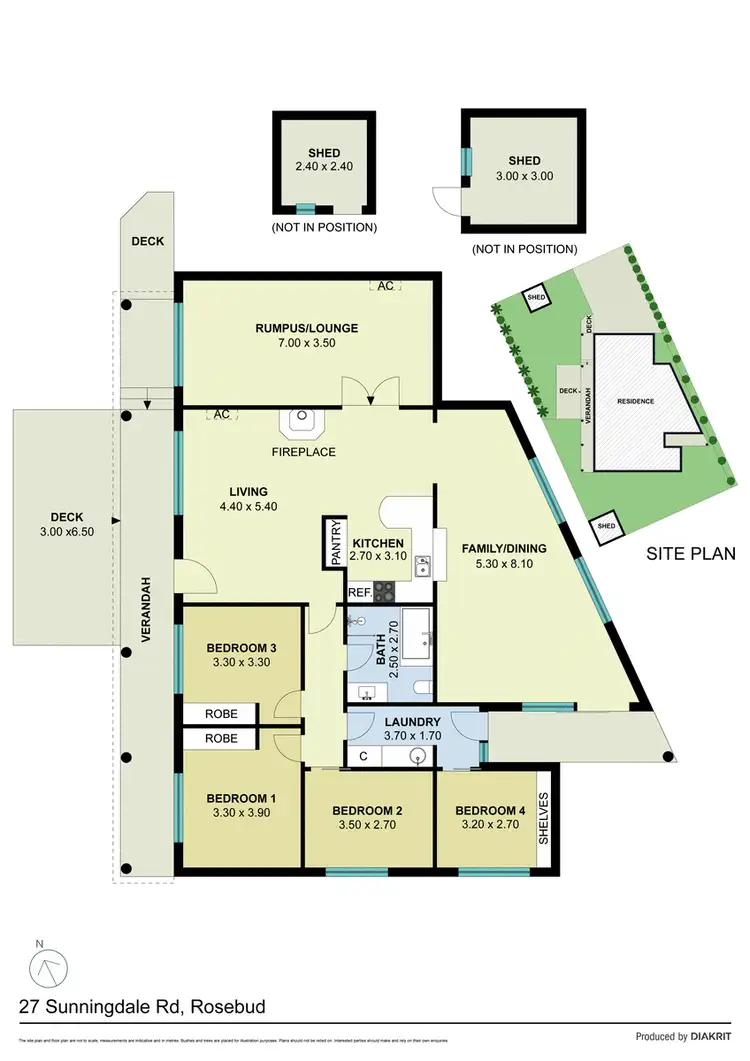 Floorplan of Homely house listing, 27 Sunningdale Road, Rosebud VIC 3939