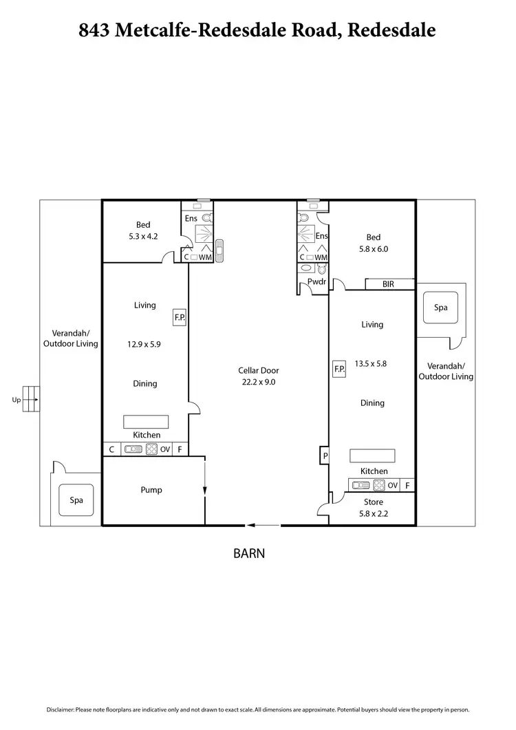 Floorplan of Homely house listing, 843 Metcalfe-Redesdale Road, Redesdale VIC 3444