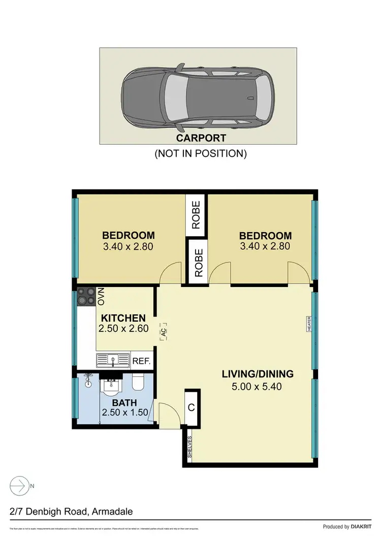 Floorplan of Homely apartment listing, 2/7 Denbigh Road, Armadale VIC 3143