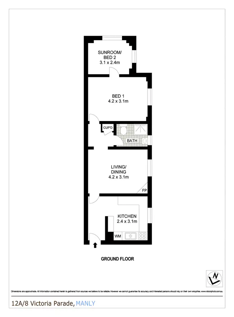 Floorplan of Homely apartment listing, 12A/8 Victoria Parade, Manly NSW 2095
