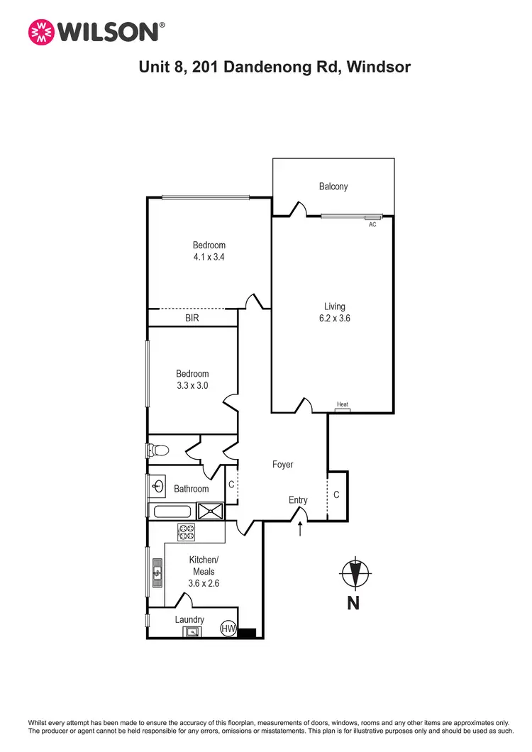 Floorplan of Homely apartment listing, 8/201 Dandenong Road, Windsor VIC 3181