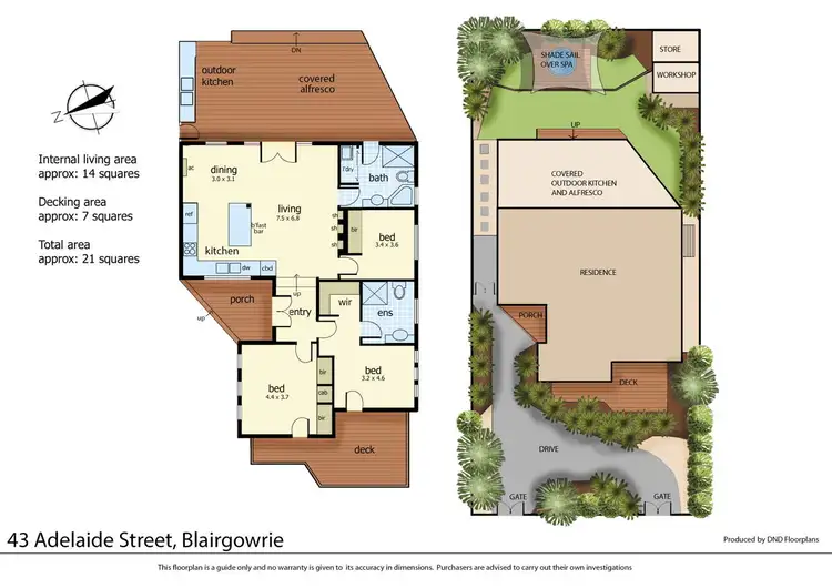 Floorplan of Homely house listing, 43 Adelaide Street, Blairgowrie VIC 3942