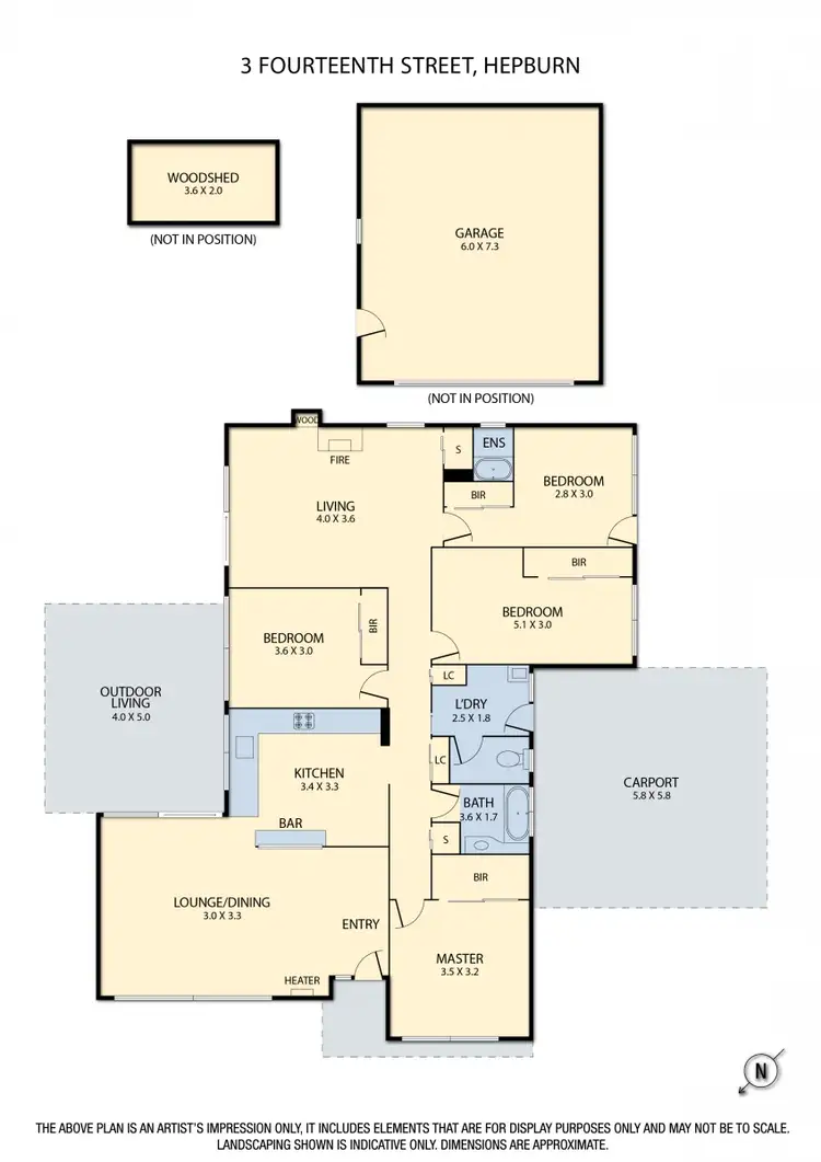 Floorplan of Homely house listing, 3 Fourteenth Street, Hepburn VIC 3461