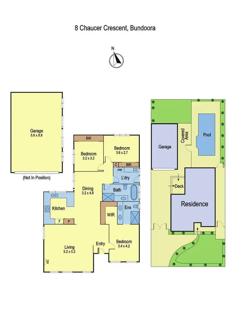 Floorplan of Homely house listing, 8 Chaucer Crescent, Bundoora VIC 3083
