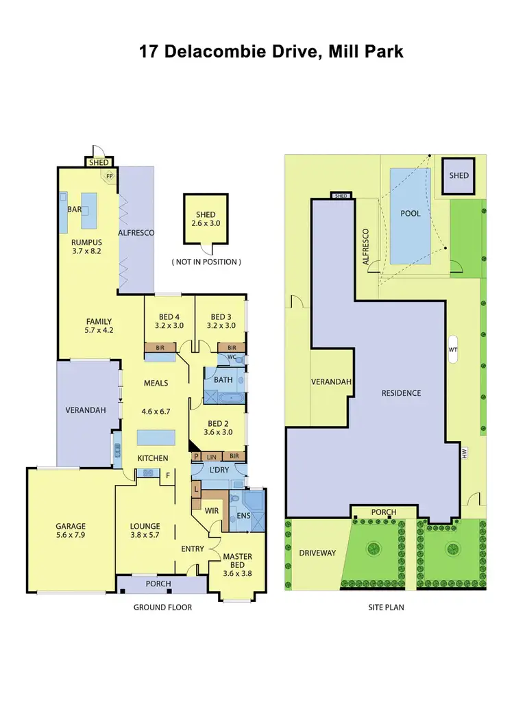 Floorplan of Homely house listing, 17 Delacombe Drive, Mill Park VIC 3082