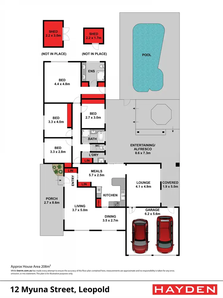 Floorplan of Homely house listing, 12 Myuna Street, Leopold VIC 3224
