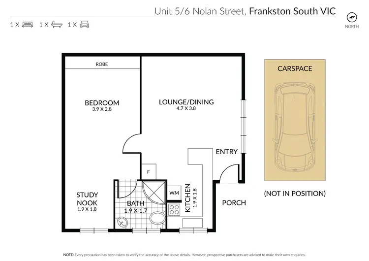 Floorplan of Homely unit listing, 5/6 Nolan Street, Frankston VIC 3199