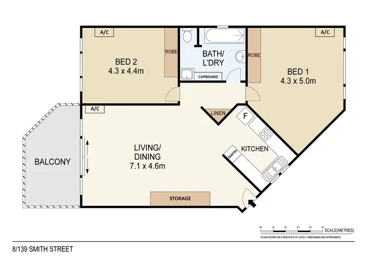 Floorplan of Homely unit listing, 8/139 Smith Street, Larrakeyah NT 820