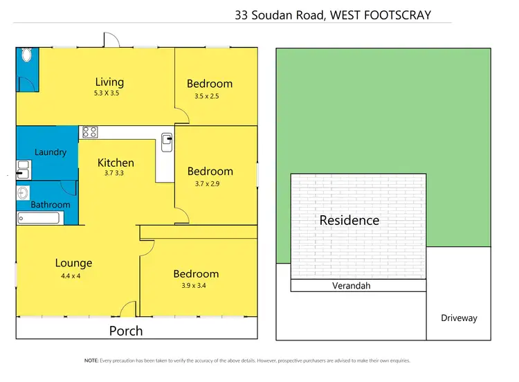 Floorplan of Homely house listing, 33 Soudan Road, West Footscray VIC 3012