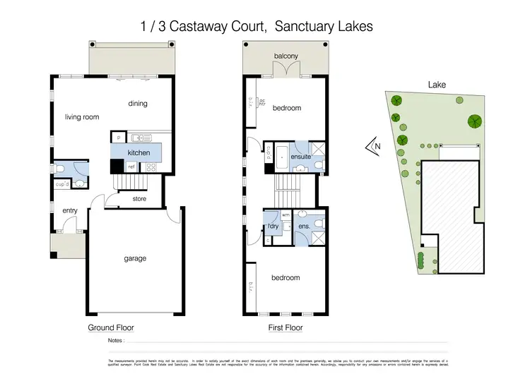 Floorplan of Homely townhouse listing, 1/3 Castaway Court, Sanctuary Lakes VIC 3030