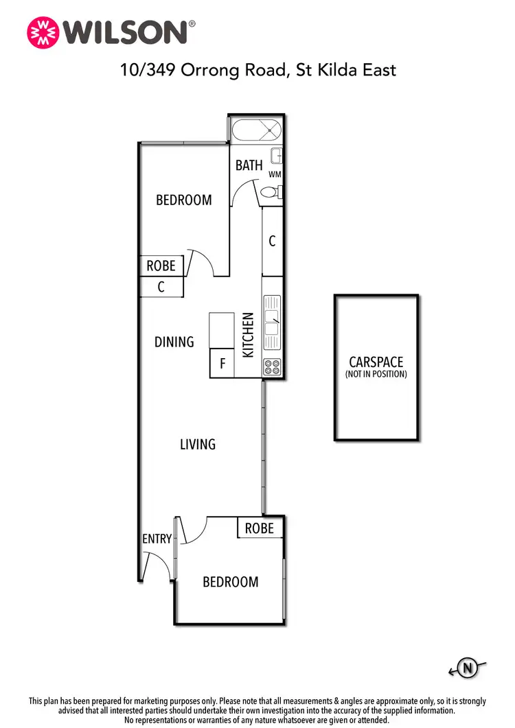 Floorplan of Homely apartment listing, 10/349 Orrong Road, St Kilda East VIC 3183