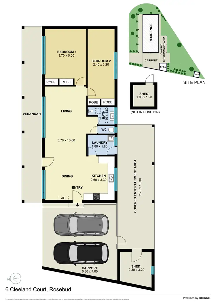 Floorplan of Homely house listing, 6 Cleeland Court, Rosebud VIC 3939