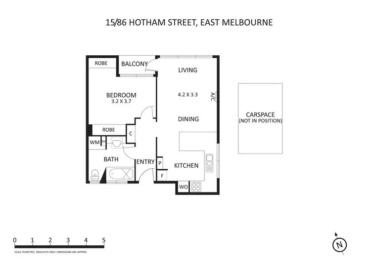 Floorplan of Homely apartment listing, 15/86-90 Hotham Street, East Melbourne VIC 3002