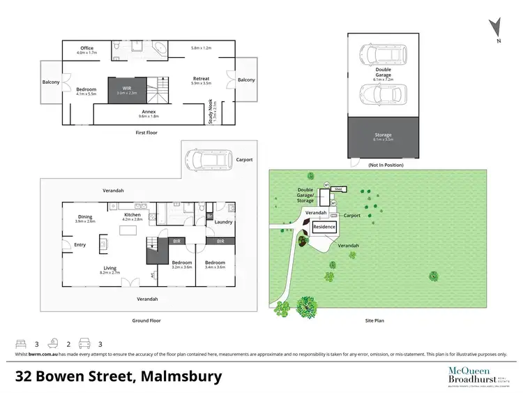 Floorplan of Homely house listing, 32 Bowen Street, Malmsbury VIC 3446