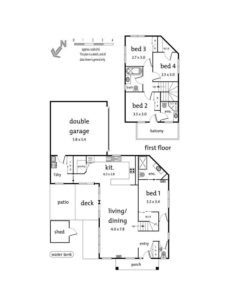 Floorplan of Homely townhouse listing, 1/90 David Street North, Knoxfield VIC 3180
