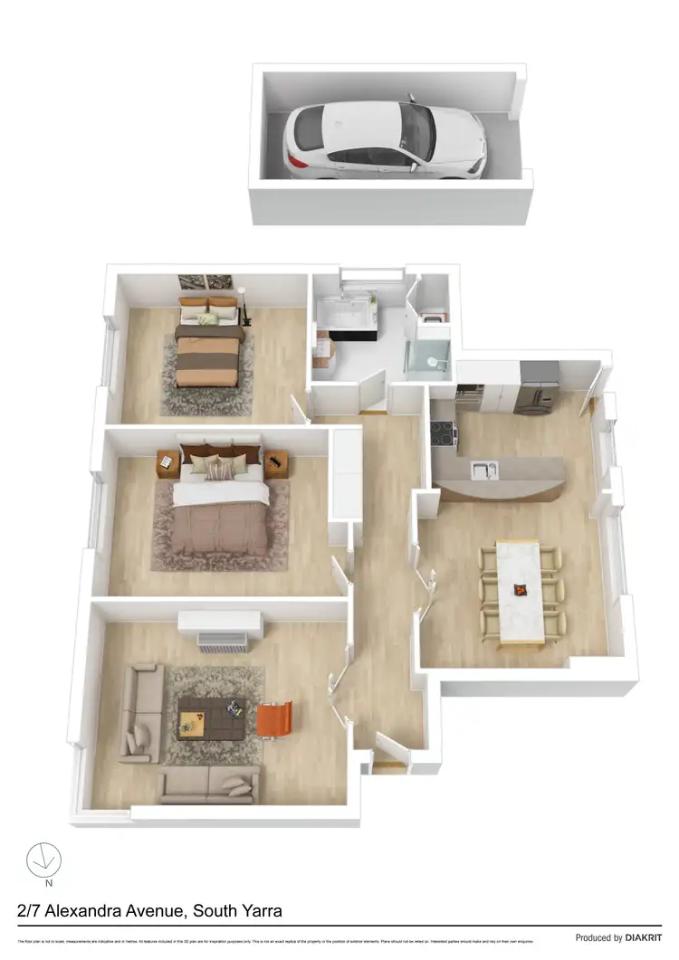 Floorplan of Homely apartment listing, 2/7 Alexandra Avenue, South Yarra VIC 3141