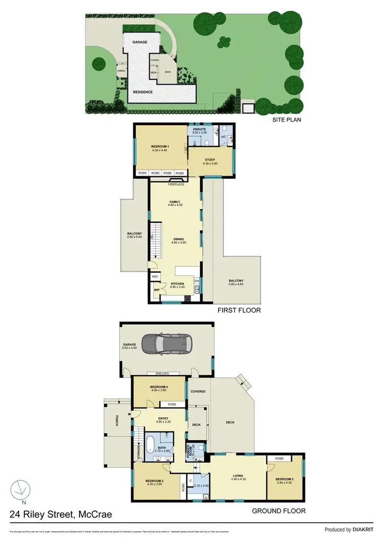 Floorplan of Homely house listing, 24 Riley Street, Mccrae VIC 3938