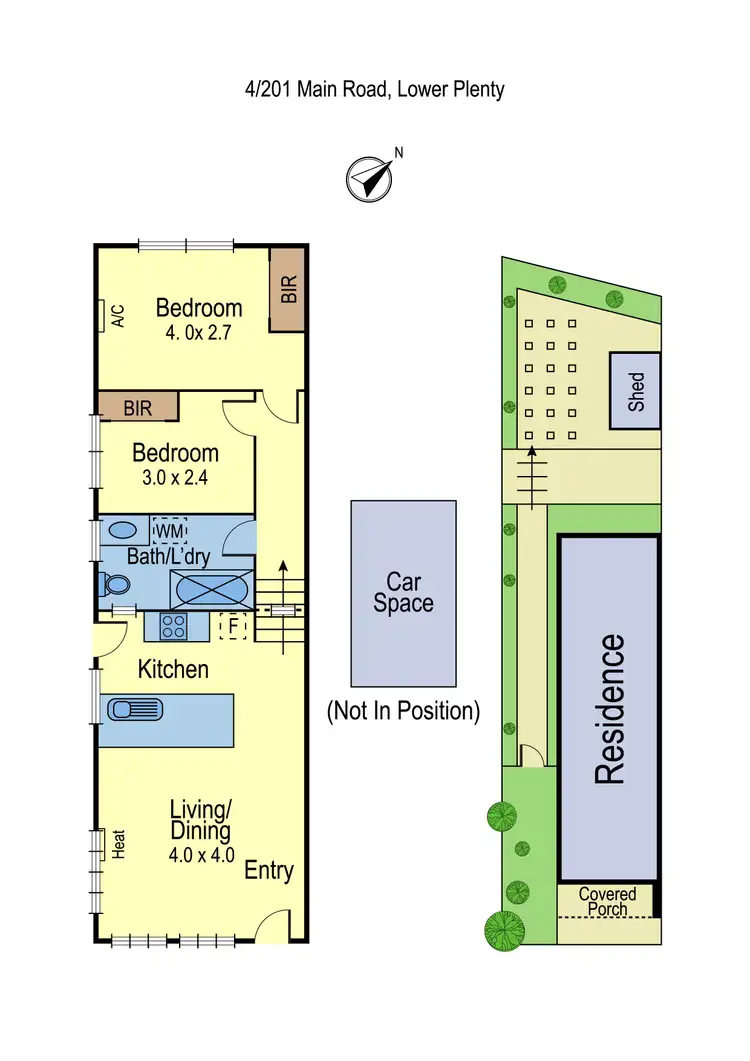 Floorplan of Homely unit listing, 4/201 Main Road, Lower Plenty VIC 3093
