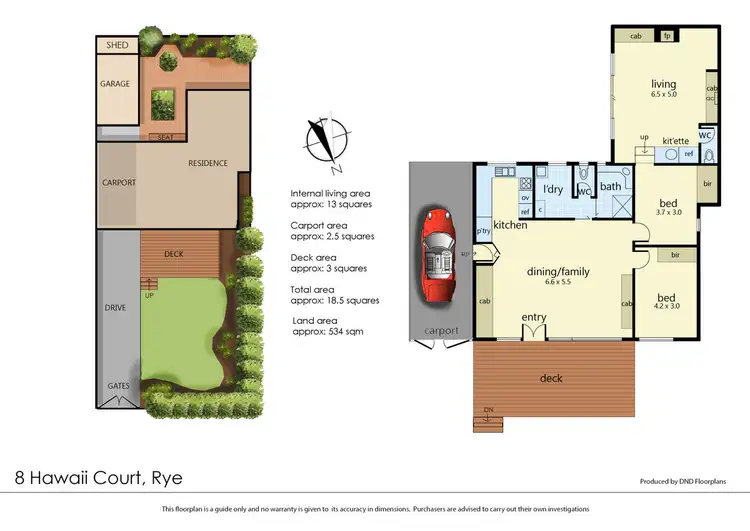 Floorplan of Homely house listing, 8 Hawaii Court, Rye VIC 3941