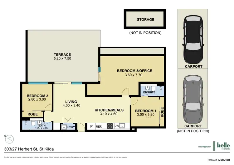 Floorplan of Homely apartment listing, 303/27 Herbert Street, St Kilda VIC 3182