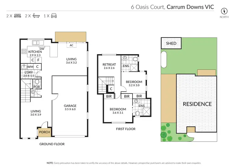 Floorplan of Homely townhouse listing, 6 Oasis Court, Carrum Downs VIC 3201