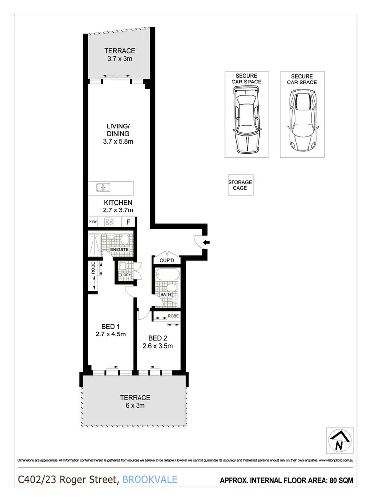Floorplan of Homely apartment listing, C402/23 Roger Street, Brookvale NSW 2100