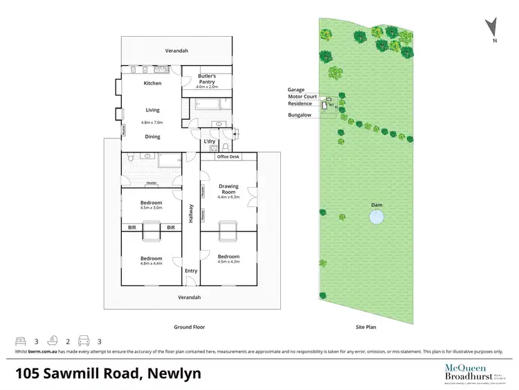 Floorplan of Homely house listing, "St. Olive" 105 Sawmill Road, Newlyn VIC 3364