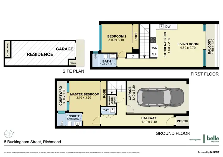 Floorplan of Homely townhouse listing, 8 Buckingham Street, Richmond VIC 3121