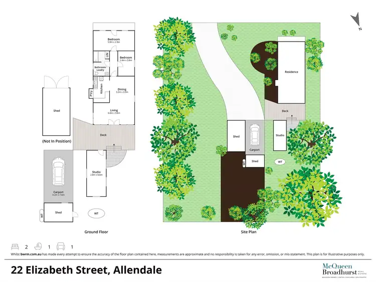 Floorplan of Homely house listing, 22 Elizabeth Street, Allendale VIC 3364