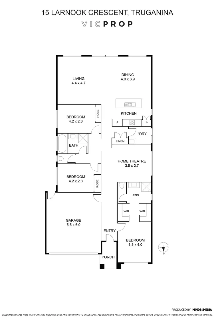Floorplan of Homely house listing, 15 Larnook Crescent, Truganina VIC 3029
