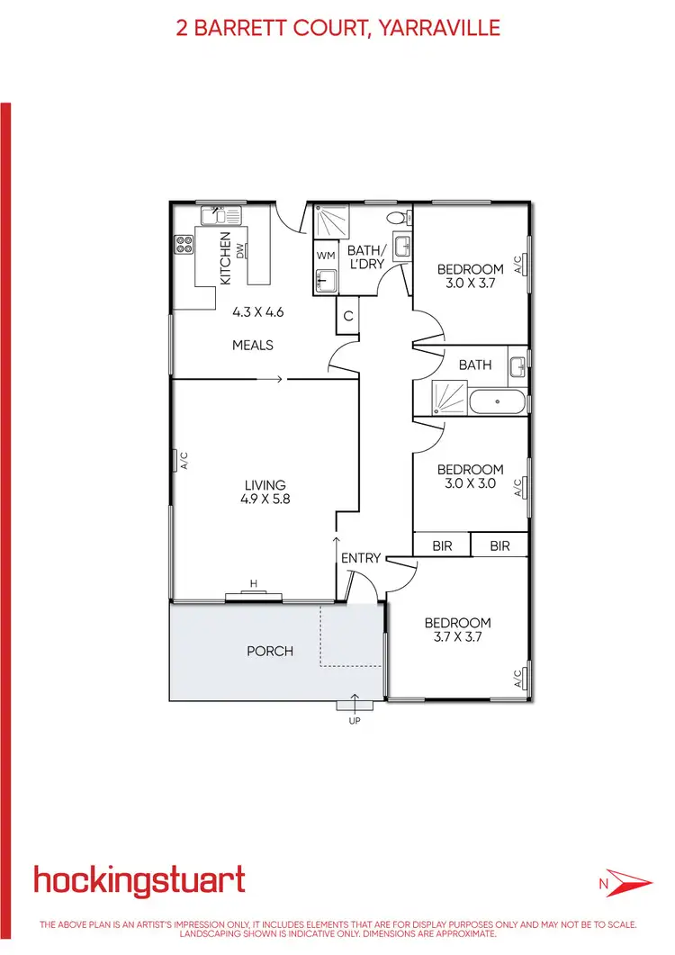 Floorplan of Homely house listing, 2 Barrett Court, Yarraville VIC 3013