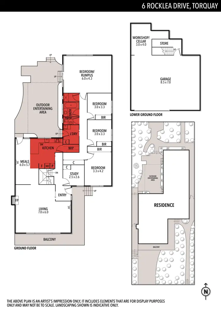 Floorplan of Homely house listing, 6 Rocklea Drive, Torquay VIC 3228