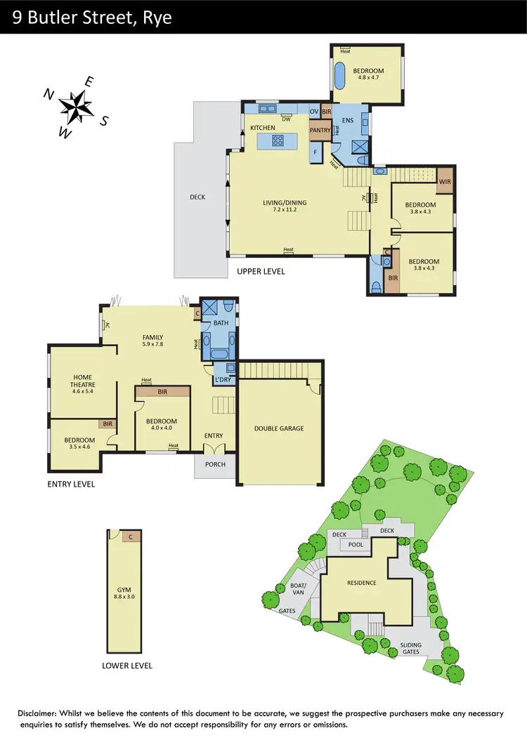 Floorplan of Homely house listing, 9 Butler Street, Rye VIC 3941