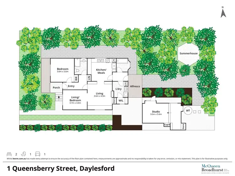 Floorplan of Homely house listing, 1 Queensberry Street, Daylesford VIC 3460