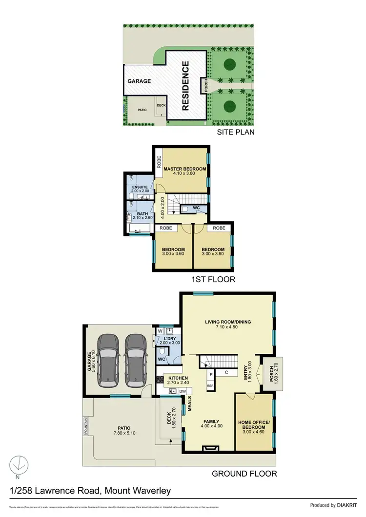 Floorplan of Homely townhouse listing, 1/258 Lawrence Road, Mount Waverley VIC 3149