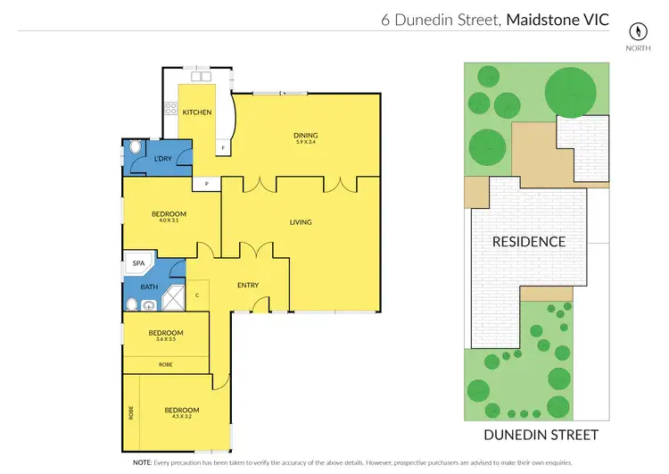 Floorplan of Homely house listing, 6 Dunedin Street, Maidstone VIC 3012