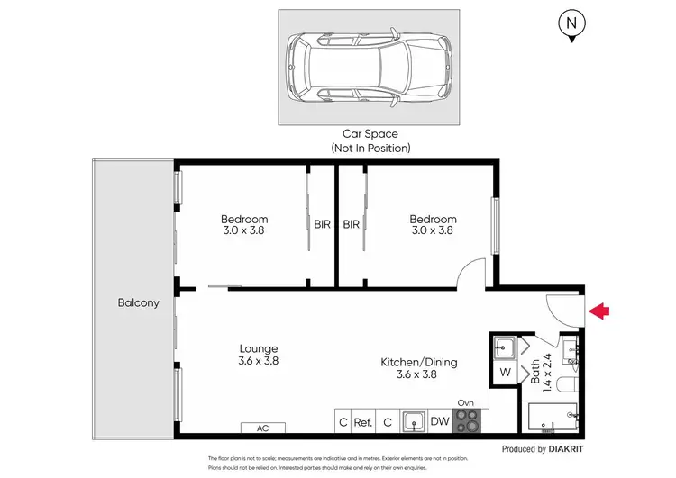Floorplan of Homely apartment listing, 105/402 Dandenong Road, Caulfield North VIC 3161