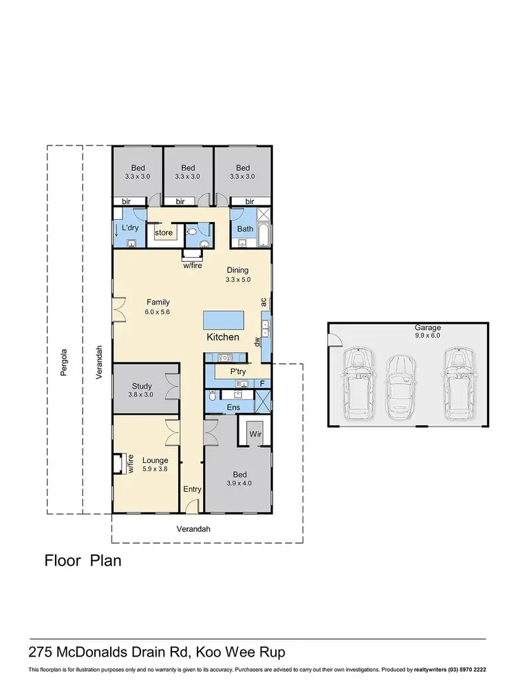 Floorplan of Homely rural property listing, 275 McDonalds Drain Road, Koo Wee Rup VIC 3981
