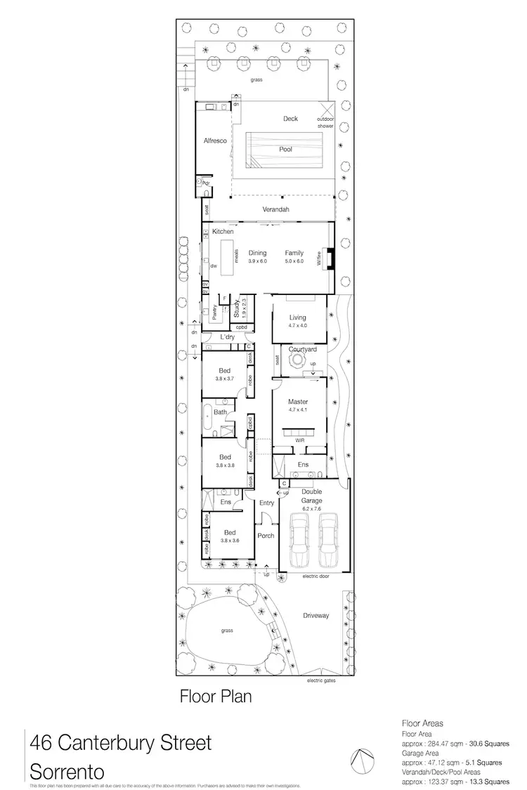 Floorplan of Homely house listing, 46 Canterbury Street, Sorrento VIC 3943
