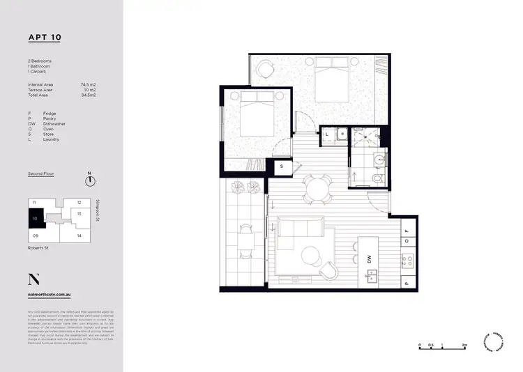 Floorplan of Homely apartment listing, 10/43-47 Simpson Street, Northcote VIC 3070