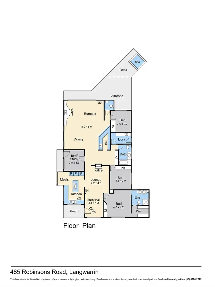 Floorplan of Homely rural property listing, 485 Robinsons Road, Langwarrin VIC 3910