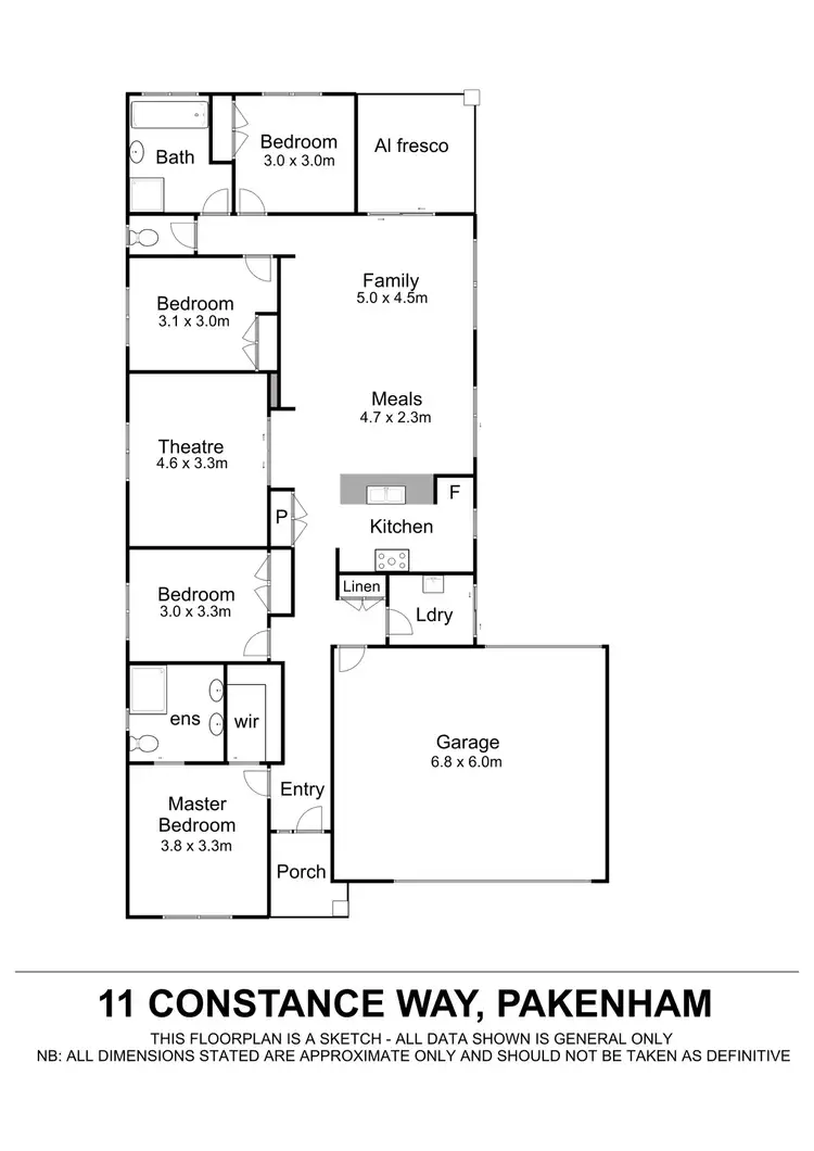 Floorplan of Homely house listing, 11 Constance Way, Pakenham VIC 3810