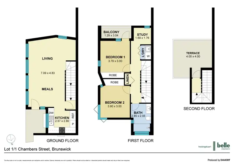 Floorplan of Homely townhouse listing, 1/1 Chambers Street, Brunswick VIC 3056