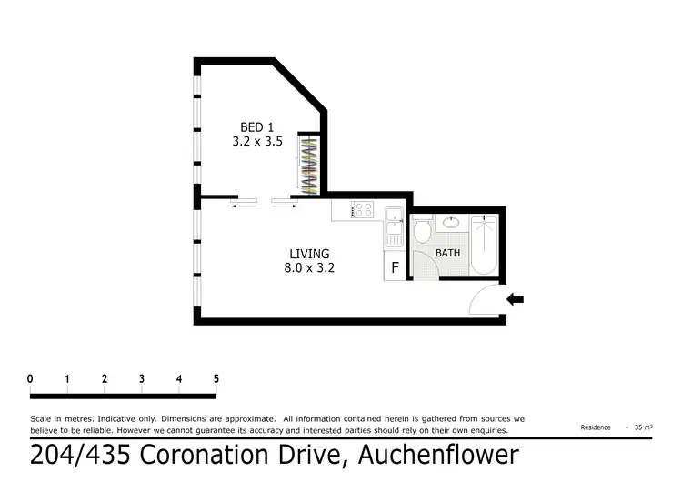 Floorplan of Homely unit listing, 204/435 Coronation Drive, Auchenflower QLD 4066