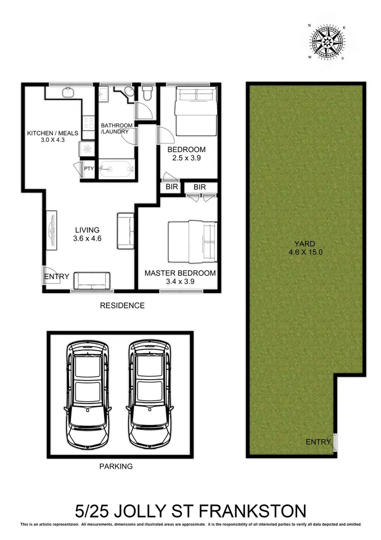 Floorplan of Homely unit listing, 5/25 Jolly Street, Frankston VIC 3199