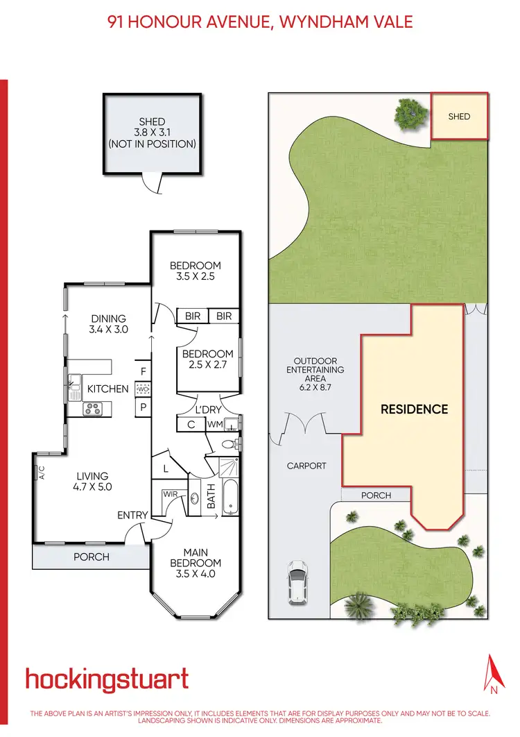 Floorplan of Homely house listing, 91 Honour Avenue, Wyndham Vale VIC 3024