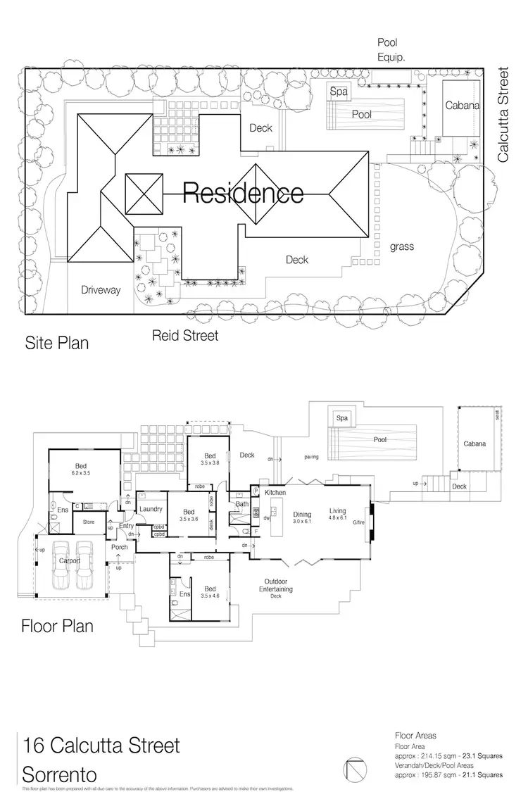 Floorplan of Homely house listing, 16 Calcutta Street, Sorrento VIC 3943
